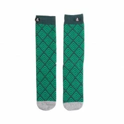 Jack's Surfboards Mens Men's Green Chevron Socks