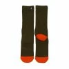 Jack's Surfboards Mens Socks-Military Green/Orange