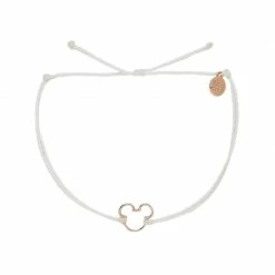 Pura Vida Womens Mickey Mouse Charm Bracelet