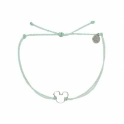Pura Vida Womens Mickey Mouse Charm Bracelet