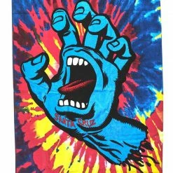 Santa Cruz Screaming Hand Tie Dye Towel Towels