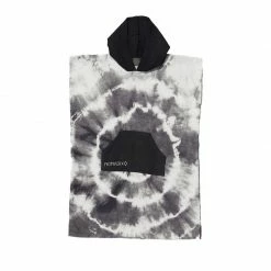 Nomadix Mens Tie Dye Black And White Changing Poncho