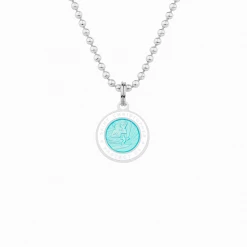 Get Back Supply Co. St. Christopher Surf Necklace- Aqua/White Mens